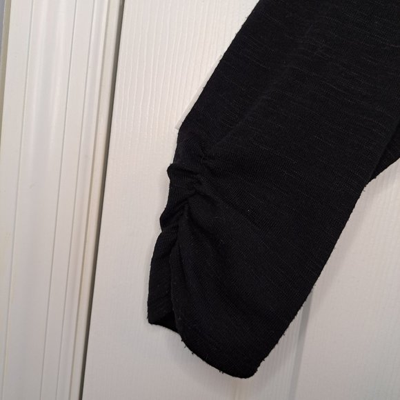 Elementz Layered-Look Blouse Cardigan Neutral Size Large - Picture 5 of 7